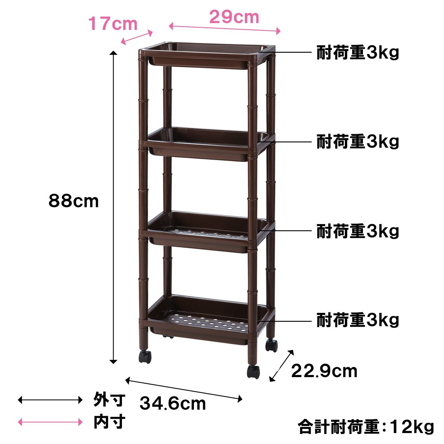 ポスターフレーム CAMBRO(キャンブロ) 460ソリッド型 カムシェルビングセット 4段 46×122×H143cm DKY2143 | zenithsmart.com